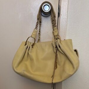 Juicy Couture Yellow Leather Shoulder Bag